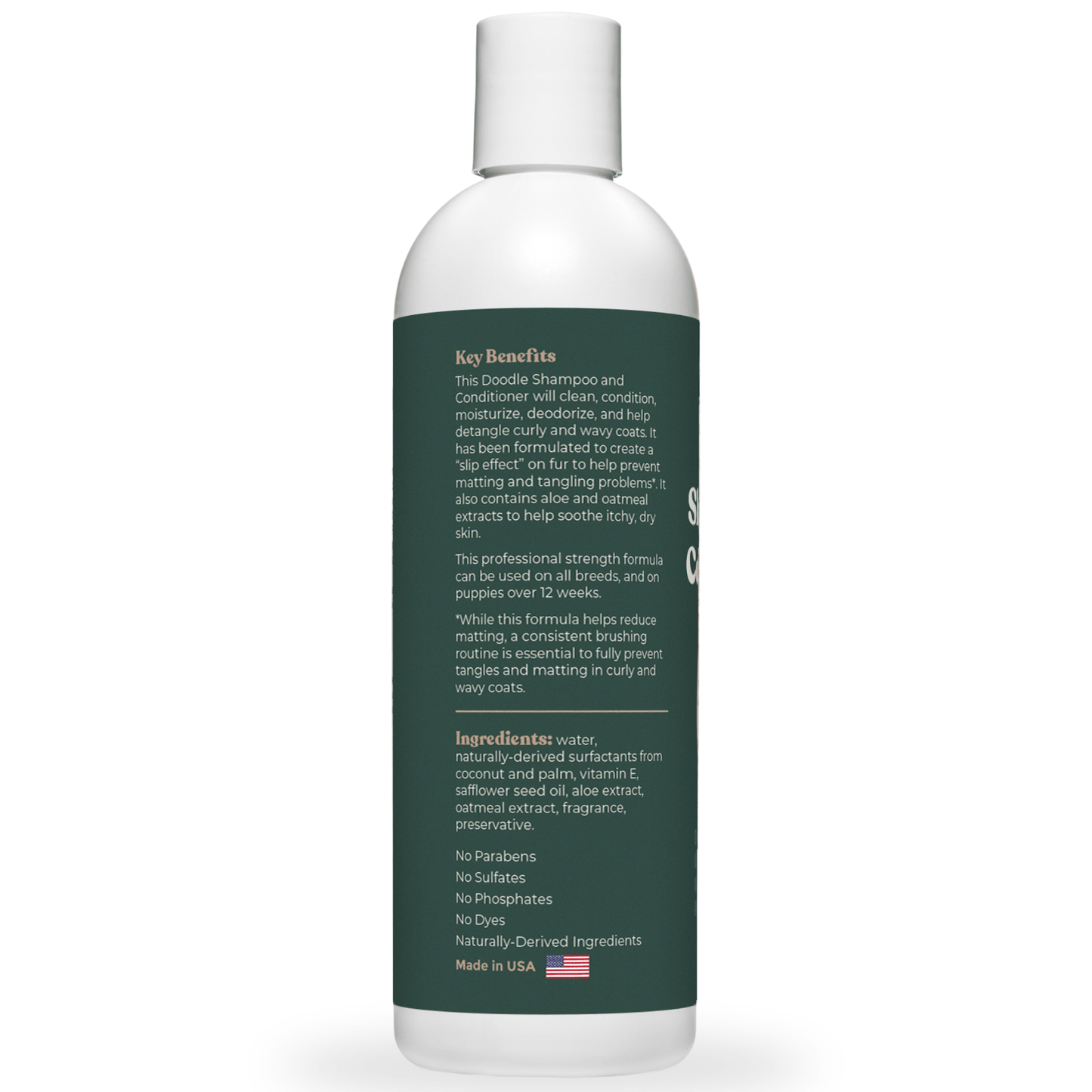Doodle shampoo and conditioner bottle