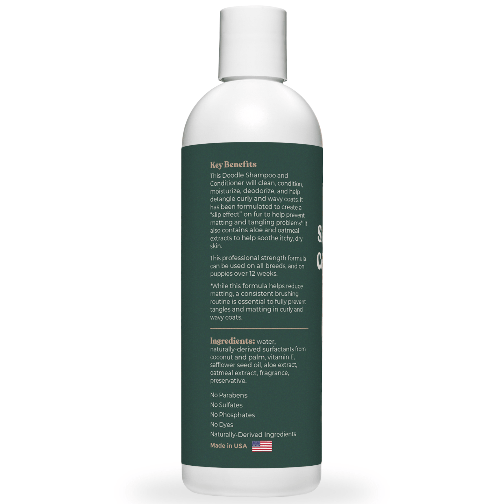 Doodle shampoo and conditioner bottle