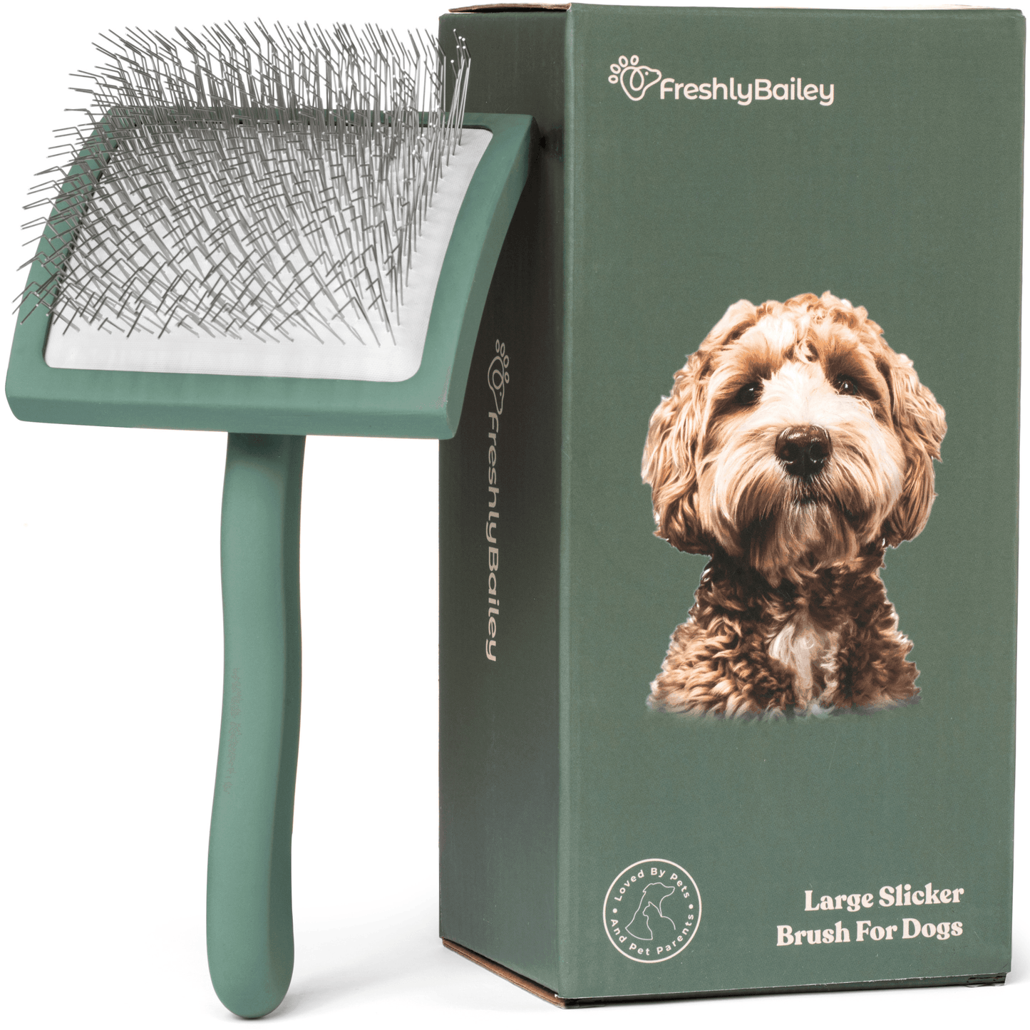 slicker brush for goldendoolde poodle doodle